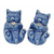 Celadon ceramic statuettes, 'Happy Kitties' (pair) - Hand Made Celadon Ceramic Cat Figurines (Pair)