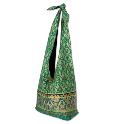 Hand Crafted Cotton Sling Handbag from Thailand