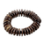Coconut shell beaded bracelet, 'Natural Coco' - Hand Made Coconut Shell Stretch Bracelet
