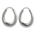 Sterling silver hoop earrings, 'Modern Treasure' - Modern Sterling Silver Hoop Earrings (image 2a) thumbail