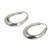 Sterling silver hoop earrings, 'Modern Treasure' - Modern Sterling Silver Hoop Earrings