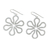 Blumenohrringe aus Sterlingsilber - Handgefertigte florale Ohrhänger aus Sterlingsilber