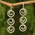 Sterling silver dangle earrings, 'Endless Energy' - Handcrafted Modern Sterling Silver Dangle Earrings (image 2) thumbail