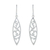 Sterling silver dangle earrings, 'Bold Nature' - Unique Modern Sterling Silver Dangle Earrings