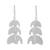 Sterling silver dangle earrings, 'Elephant Love' - Brushed Sterling Silver Dangle Earrings from Thailand (image 2a) thumbail