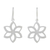 Sterling silver flower earrings, 'Thai Jasmine' - Handmade Brushed Sterling Silver Flower Earrings (image 2a) thumbail