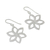 Blumenohrringe aus Sterlingsilber - Handgefertigte Blumenohrringe aus gebürstetem Sterlingsilber