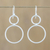 Sterling silver dangle earrings, 'Cycles' - Unique Modern Sterling Silver Dangle Earrings thumbail