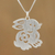 Sterling silver pendant necklace, 'Chinese Zodiac Rabbit' - Handcrafted Sterling Silver Pendant Necklace (image 2) thumbail