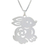Sterling silver pendant necklace, 'Chinese Zodiac Rabbit' - Handcrafted Sterling Silver Pendant Necklace thumbail