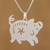 Sterling silver pendant necklace, 'Chinese Zodiac Pig' - Sterling silver pendant necklace thumbail
