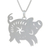 Sterling silver pendant necklace, 'Chinese Zodiac Pig' - Sterling silver pendant necklace (image 2a) thumbail