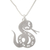 Sterling silver pendant necklace, 'Chinese Zodiac Snake' - Fair Trade Sterling Silver Pendant Necklace