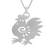 Sterling silver pendant necklace, 'Chinese Zodiac Rooster' - Fair Trade Sterling Silver Necklace thumbail