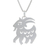 Sterling silver pendant necklace, 'Chinese Zodiac Goat' - Handmade Sterling Silver Pendant Necklace (image 2a) thumbail