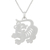 Sterling silver pendant necklace, 'Chinese Zodiac Tiger' - Sterling Silver Pendant Necklace (image 2a) thumbail