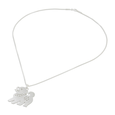 Halskette mit Anhänger aus Sterlingsilber - Halskette mit Anhänger aus Sterlingsilber