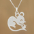 Sterling silver pendant necklace, 'Chinese Zodiac Rat' - Sterling Silver Pendant Necklace thumbail