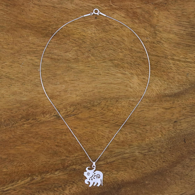Collar colgante de plata esterlina - Collar con colgante de plata de ley del zodiaco hecho a mano