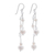 Pearl dangle earrings, 'White Iridescence' - Bridal Pearl Waterfall Earrings from Thailand thumbail