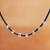 Silver flower necklace, 'Hill Tribe Fortunes' - Braided Cord and Silver Necklace (image p174236) thumbail