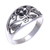 Sterling silver flower ring, 'Spring Daisy' - Unique Floral Sterling Silver Band Ring