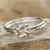 Sterling silver cocktail ring, 'Love Knot' - Unique Sterling Silver Band Ring thumbail
