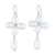 Pearl flower earrings, 'Lucky Morning Clover' - Fair Trade Floral Pearl Earrings thumbail