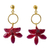 Natural orchid flower earrings, 'Spring Celebration' - Thai Natural Flower Dangle Earrings