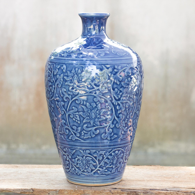 jarrón de cerámica celadón - Jarrón de cerámica Celadon de Tailandia