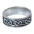 Men's sterling silver band ring, 'Love's Geometry' - Hand Crafted Men's Sterling Silver Band Ring (image 2a) thumbail