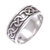 Sterling silver band ring, 'Love's Geometry' - Artisan Crafted Sterling Silver Band Ring