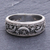 Sterling silver band ring, 'Moon Magic' - Hand Made Sterling Silver Band Ring from Thailand thumbail