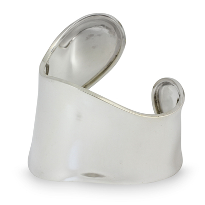 Sterling silver cuff bracelet, 'Graceful' - Sterling Silver Cuff Bracelet