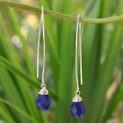 Lapis lazuli dangle earrings, Sublime
