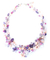 Pearl and amethyst flower necklace, 'Lavender Romance' - Handmade Bridal Rose Quartz and Pearl Necklace (image 2a) thumbail