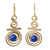 Gold plated lapis lazuli dangle earrings, 'Follow the Dream' - Hand Crafted Lapis Lazuli and 24k Gold Plated Brass Earrings (image 2a) thumbail