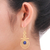Gold plated lapis lazuli dangle earrings, 'Follow the Dream' - Hand Crafted Lapis Lazuli and 24k Gold Plated Brass Earrings (image 2b) thumbail