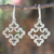 Sterling silver dangle earrings, 'Floral Cross' - Thai Sterling Silver Dangle Earrings (image 2) thumbail