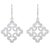 Sterling silver dangle earrings, 'Floral Cross' - Thai Sterling Silver Dangle Earrings thumbail