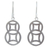 Sterling silver dangle earrings, 'Circle Family' - Artisan Crafted Modern Sterling Silver Dangle Earrings thumbail