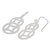 Sterling silver dangle earrings, 'Circle Family' - Artisan Crafted Modern Sterling Silver Dangle Earrings (image 2b) thumbail