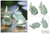 Figuritas de cerámica celadón, (par) - Esculturas de cerámica verde celadón (pareja)