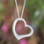 Sterling silver pendant necklace, 'Living Love' - Fair Trade Heart Shaped Sterling Silver Pendant Necklace (image 2) thumbail