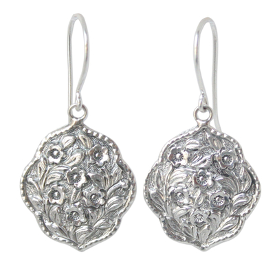 Sterling silver flower earrings, 'Spring Bouquet' - Sterling Silver Flower Earrings