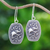Sterling silver flower earrings, 'Elephant Roses' - Sterling silver flower earrings (image 2) thumbail