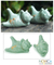 Celadon ceramic statuettes, 'Lucky Cats at Play' (pair) - Celadon Ceramic Sculptures (Pair)