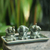 Celadon ceramic figurines, 'Elephant Lessons' (set of 3) - Unique Celadon Ceramic Figurines (Set of 3) (image 2) thumbail