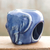 Celadon ceramic oil warmer, 'Sapphire Elephant' - Celadon Ceramic Oil Warmer thumbail