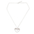 Sterling silver heart necklace, 'Elephants in Love' - Sterling Silver Heart Necklace thumbail